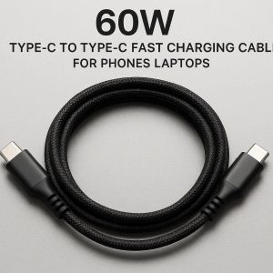 60W Type C to Type C Fast Charging Cable for Phones Laptops