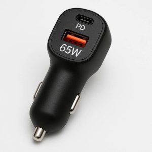 Type C Car Charger 65W Dual Port for Laptops Phones Tablets