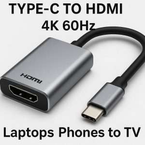 Type C to HDMI Adapter 4K 60Hz for Laptops Phones to TV