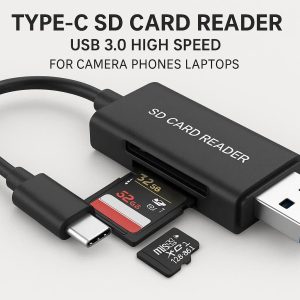 Type C SD Card Reader USB 3.0 High Speed for Camera Phones Laptops