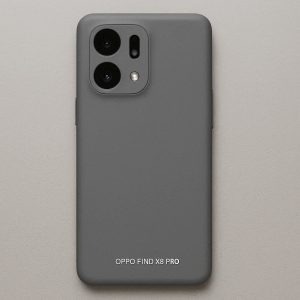 Solid Gray Slim Phone Case for Oppo Find X8 Pro